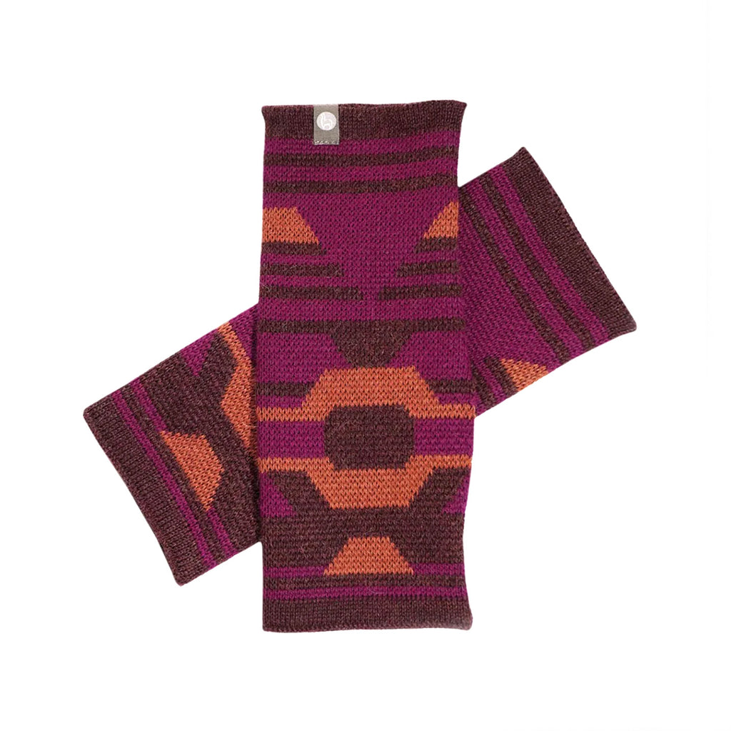 Baby Alpaca Fingerless Gloves / Incan Sunrise