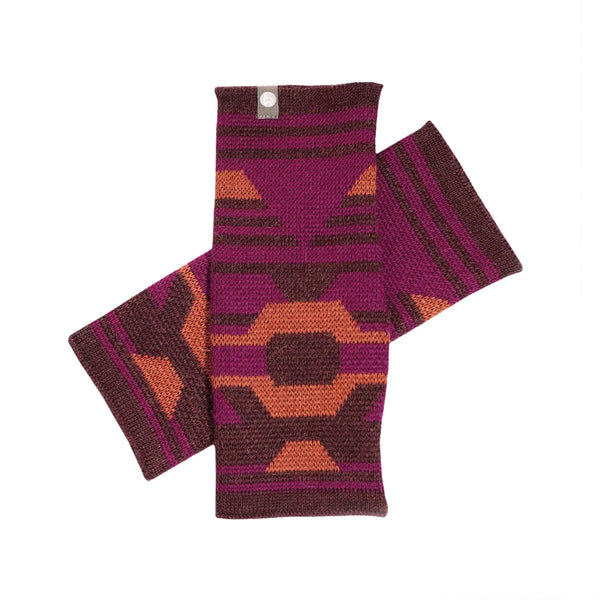 Baby Alpaca Fingerless Gloves / Incan Sunrise