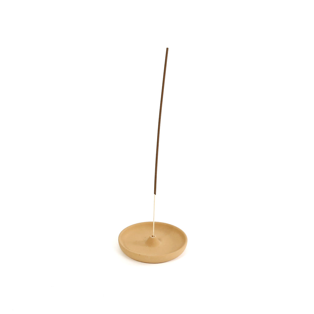 Simple Ceramic Incense Holder / Goldenrod