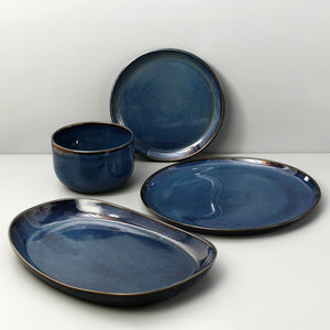 Dadasi Oval Platter / Indigo Blue Mini