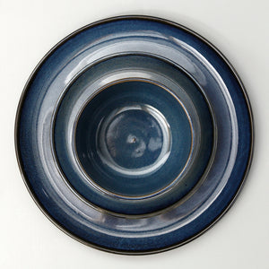 Edan Flat Dinner Plate / Indigo Blue