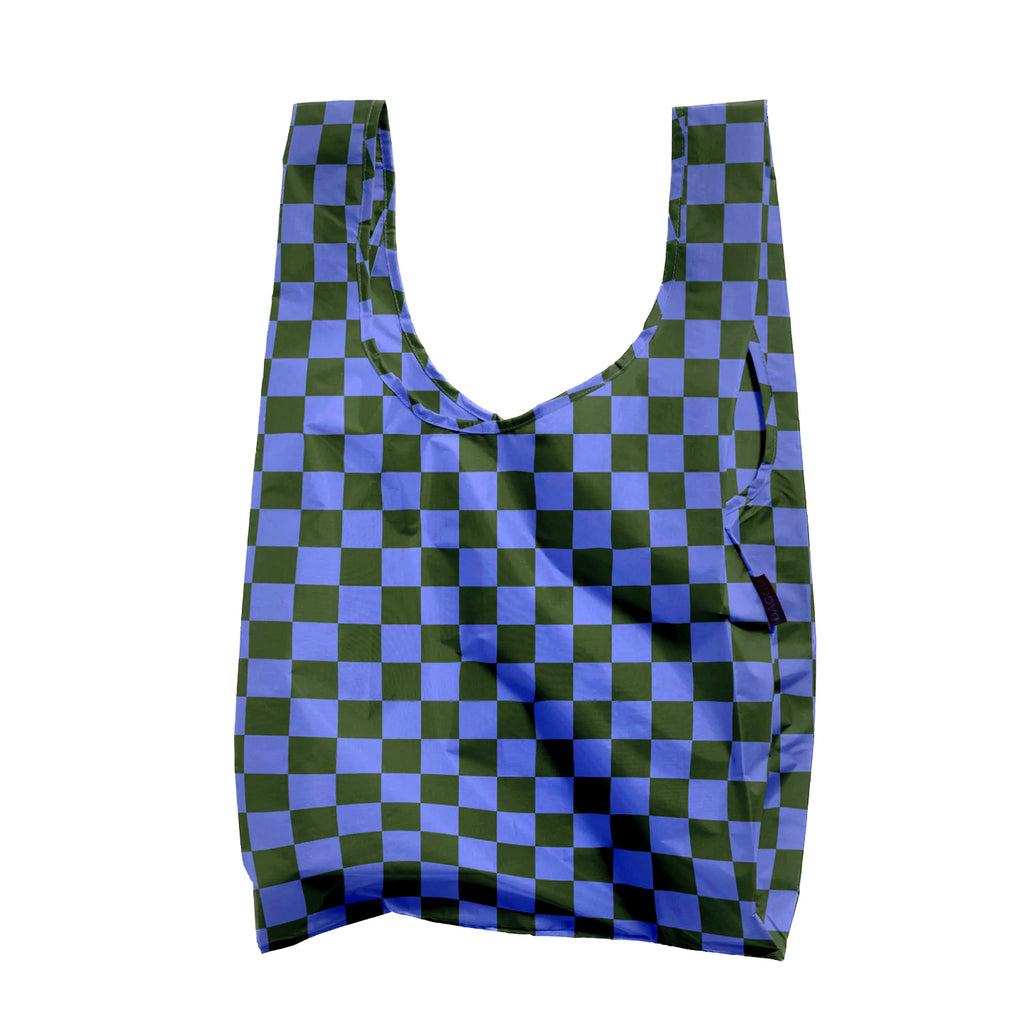 Baggu Standard Grocery Bag / Iris Green Check