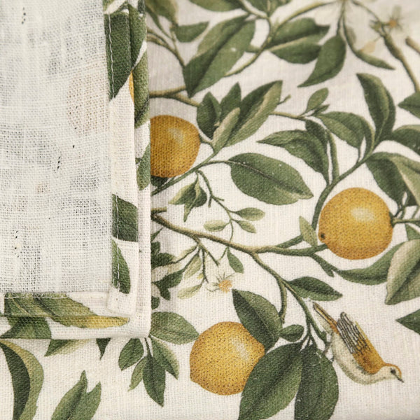 Italian Lemons Linen Tablecloth