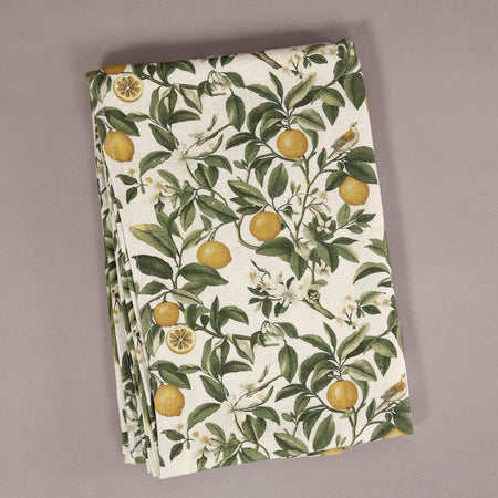 Italian Lemons Linen Tablecloth