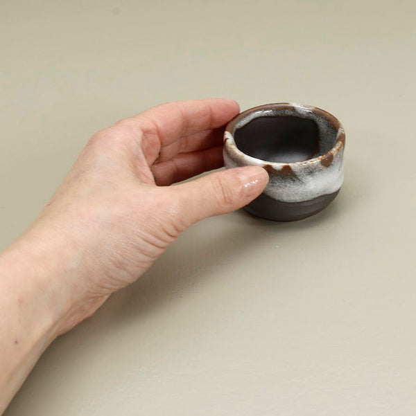 Japanese Ceramic Sake Cup / 2.5oz / Bizen