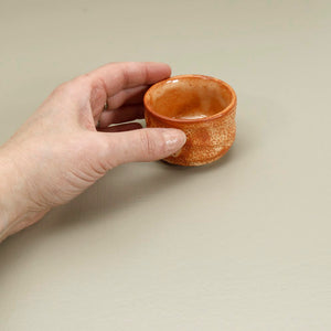 Japanese Ceramic Sake Cups / 2.5oz / Orange