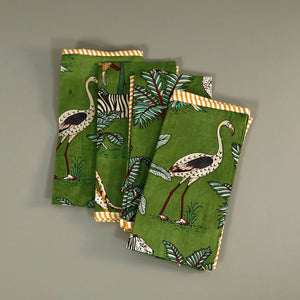 Jungle Napkins 4pc Set / Green