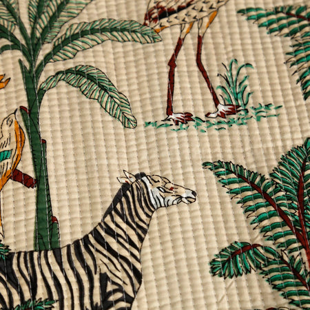 Jungle Print Placemat / Ivory