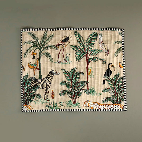 Jungle Print Placemat / Ivory