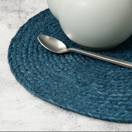 Jute Placemat / Petrol Blue