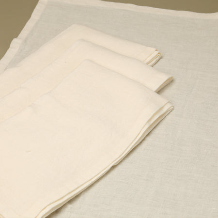 Verona Stone Washed Linen Napkins 4pc / Ivory