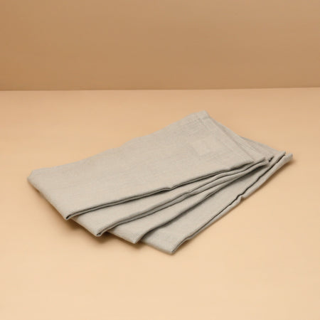 Verona Stone Washed Linen Napkins 4pc / Light Gray