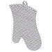 Terry Lined Cotton Oven Mitt / Metro Stripe Black