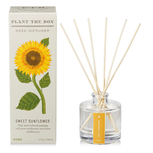 Plantable Box Reed Diffuser / Sweet Sunflower