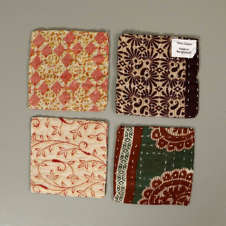 Kantha Coasters / Set of 4