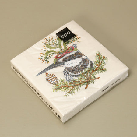 Vicki Sawyer Paper Cocktail Napkins / Kingfisher Holiday