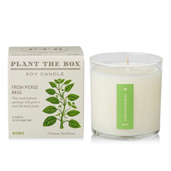 Plantable Box Seed Candles / Fresh Picked Basil