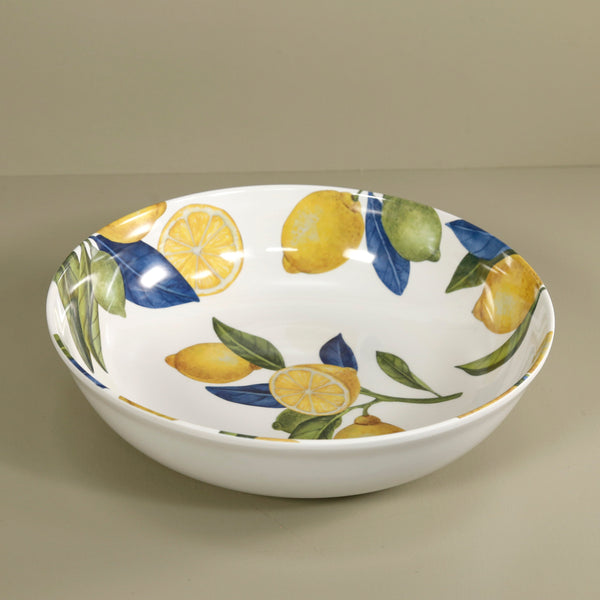 Lemon Orchard Melamine Large Serving Bowl