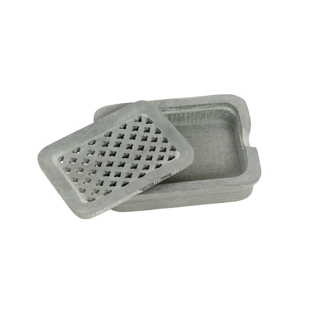 Soapstone Soap Dish / Lattice Grey