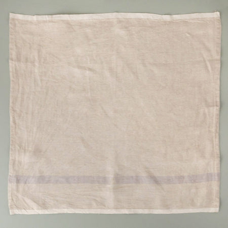 Laundered Linen Napkin Set of 4 / Natural & Grey