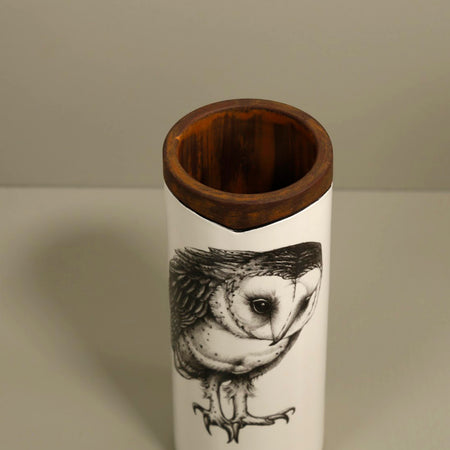 Laura Zindel Canister Vase / Small / Barn Owl