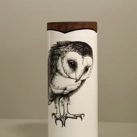 Laura Zindel Canister Vase / Small / Barn Owl