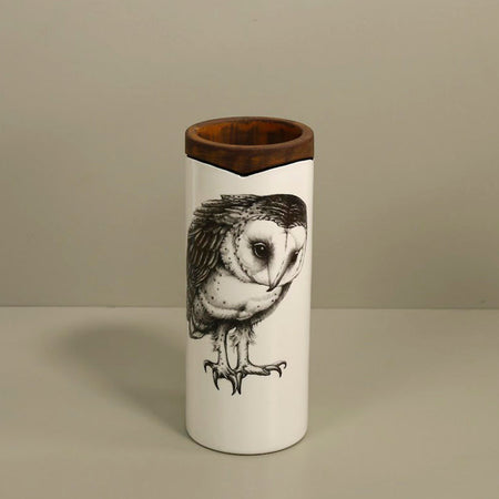 Laura Zindel Canister Vase / Small / Barn Owl