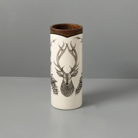 Laura Zindel Canister Vase / Small / Red Stag