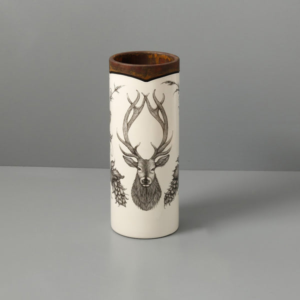 Laura Zindel Canister Vase / Small / Red Stag