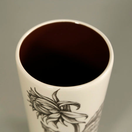 Laura Zindel Ceramic Tumbler / Dahlia Bud #1