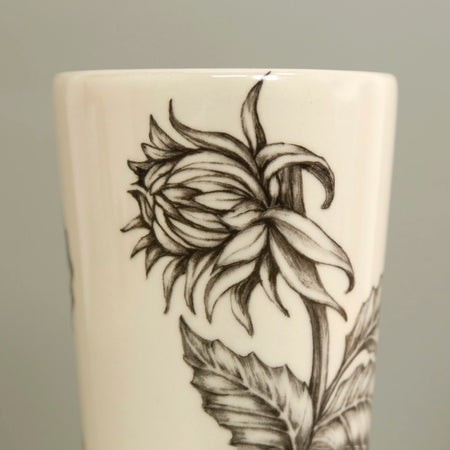 Laura Zindel Ceramic Tumbler / Dahlia Bud #1