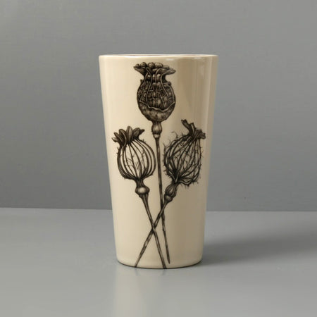 Laura Zindel Ceramic Tumbler / Poppy Pods