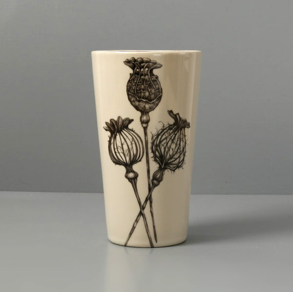 Laura Zindel Ceramic Tumbler / Poppy Pods
