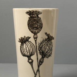 Laura Zindel Ceramic Tumbler / Poppy Pods