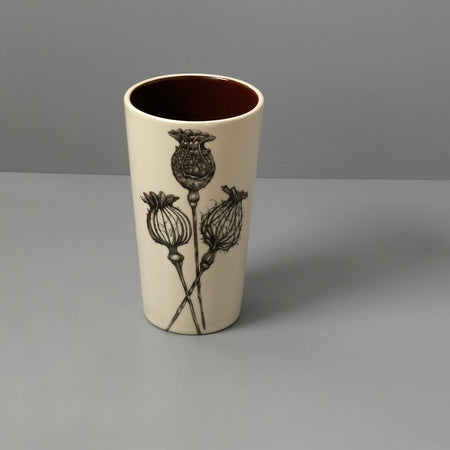 Laura Zindel Ceramic Tumbler / Poppy Pods