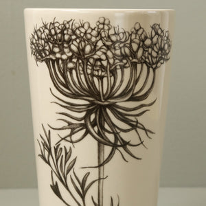 Laura Zindel Ceramic Tumbler / Queen Anne's Lace