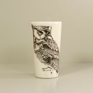 Laura Zindel Ceramic Tumbler / Screech Owl #1
