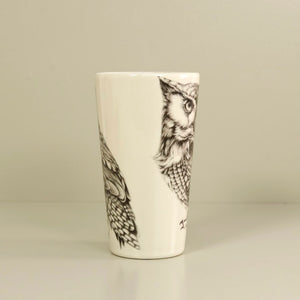 Laura Zindel Ceramic Tumbler / Screech Owl #1