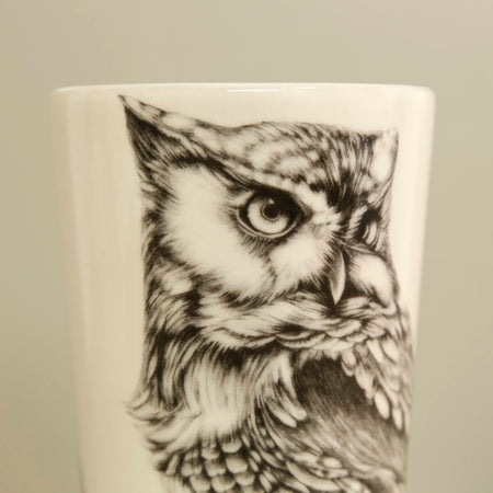 Laura Zindel Ceramic Tumbler / Screech Owl #1