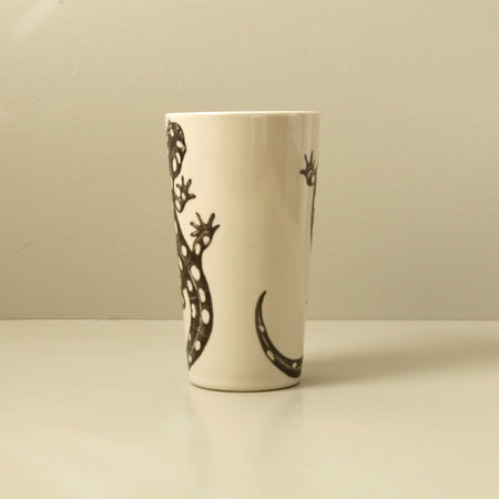 Laura Zindel Ceramic Tumbler / Spotted Salamander #1