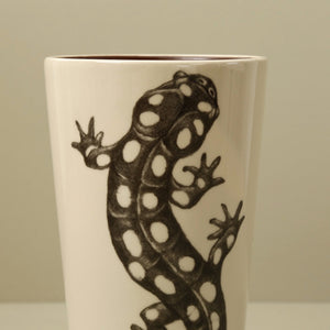 Laura Zindel Ceramic Tumbler / Spotted Salamander #1