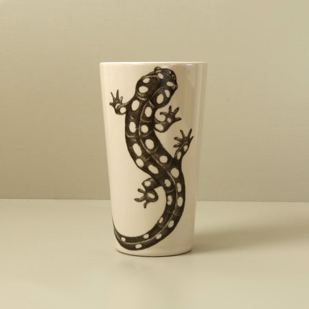 Laura Zindel Ceramic Tumbler / Spotted Salamander #1