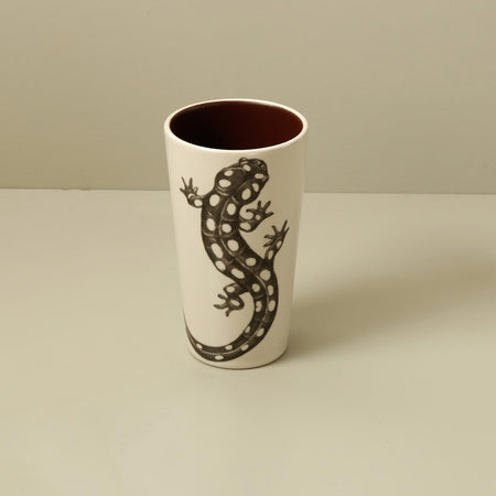 Laura Zindel Ceramic Tumbler / Spotted Salamander #1