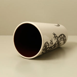 Laura Zindel Ceramic Tumbler / Spotted Salamander #1