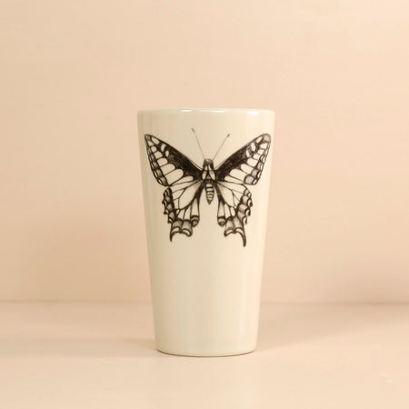 Laura Zindel Ceramic Tumbler / Swallowtail Butterfly