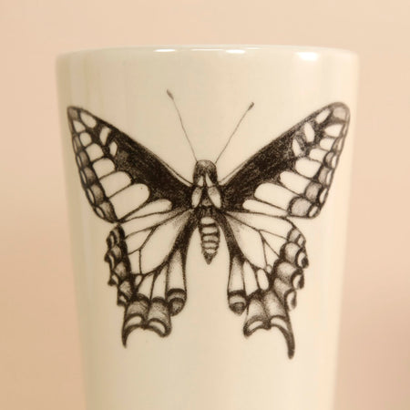 Laura Zindel Ceramic Tumbler / Swallowtail Butterfly