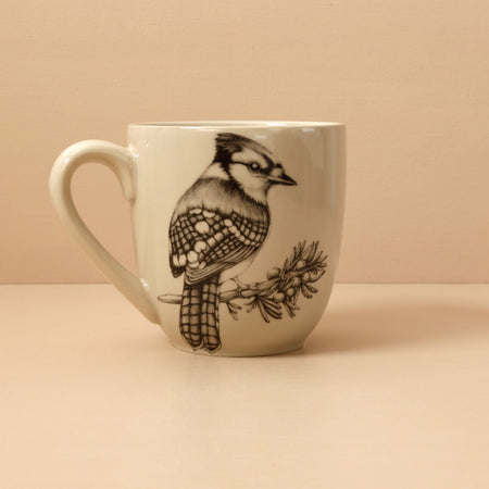 Laura Zindel Handmade Mug / Blue Jay