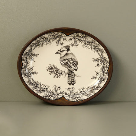 Laura Zindel Small Serving Dish / Blue Jay