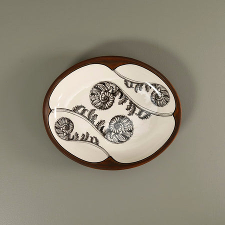 Laura Zindel Small Serving Dish / Coiled Wood Fern