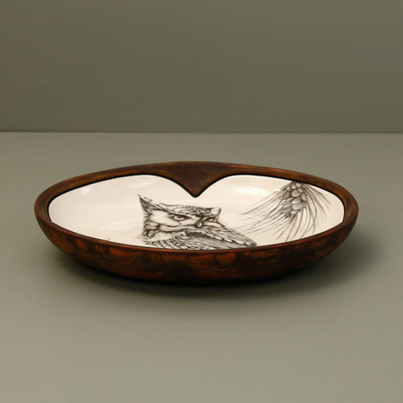 Laura Zindel Small Serving Dish / Screech Owl